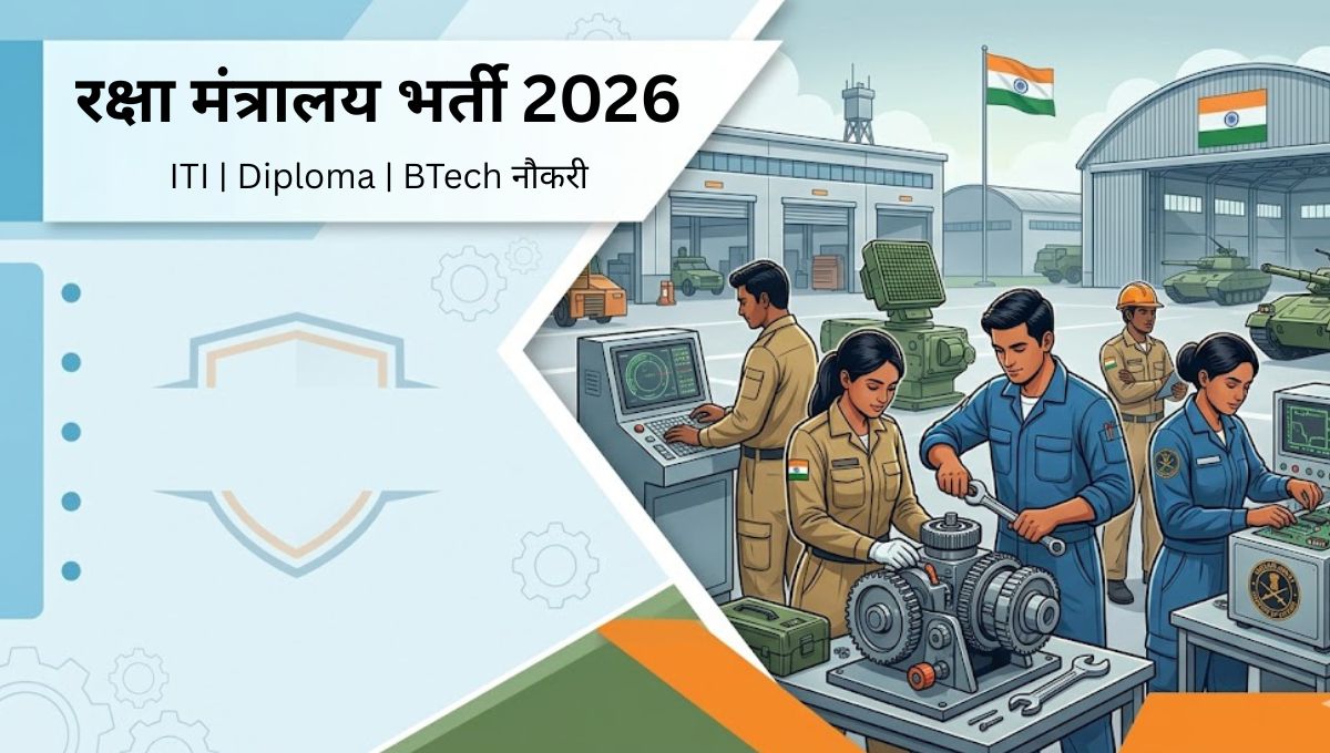 रक्षा मंत्रालय ITI टेक्नीशियन भर्ती 2026: स्थायी सरकारी नौकरी की नई वैकेंसी