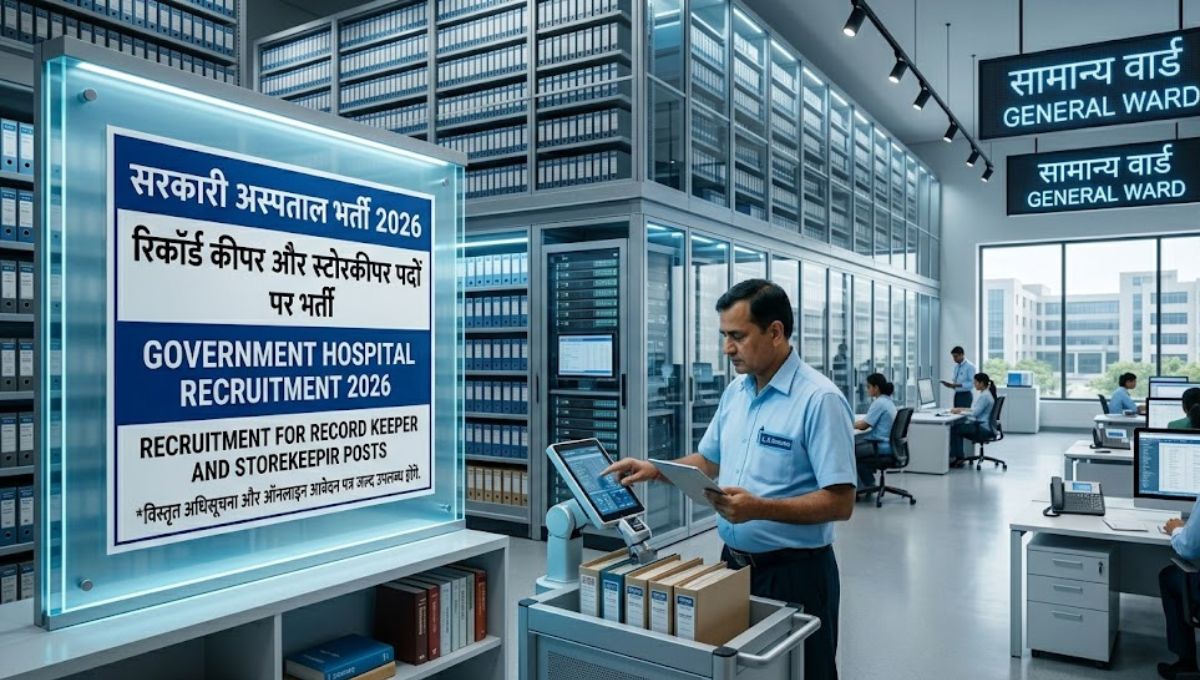 सरकारी अस्पताल भर्ती 2026 | रिकॉर्ड कीपर और स्टोरकीपर पदों पर भर्ती