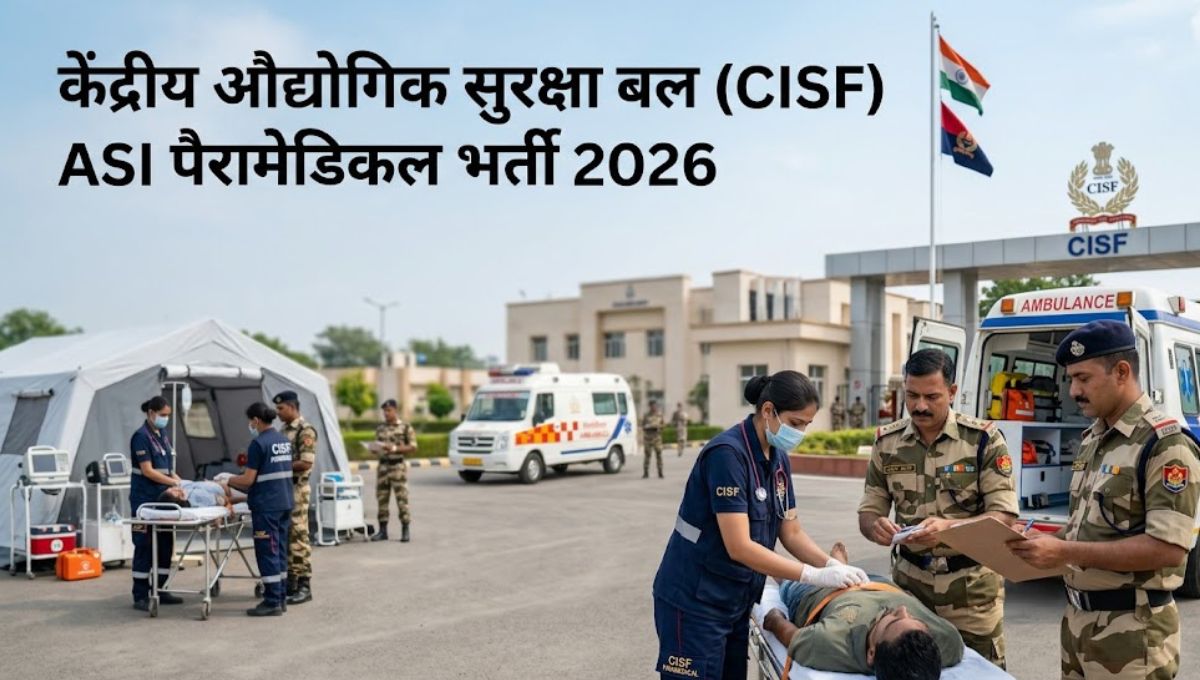केंद्रीय औद्योगिक सुरक्षा बल (CISF) ASI पैरामेडिकल भर्ती 2026