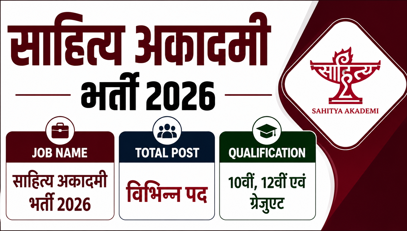 साहित्य अकादमी भर्ती 2026: सरकारी नौकरी