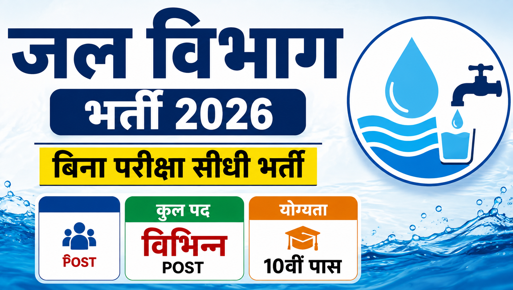 जल विभाग भर्ती 2026: बिना परीक्षा नौकरी का मौका